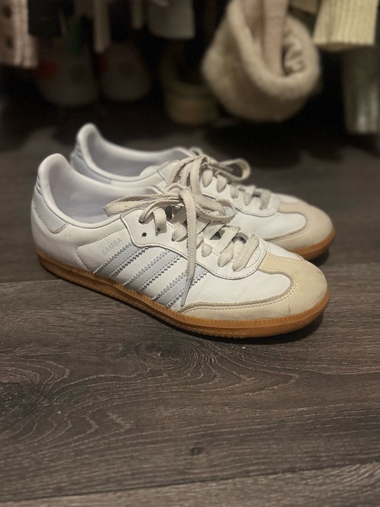 adidas Shoes - adidas White and Gum-Trim Women’s Samba Sneakers